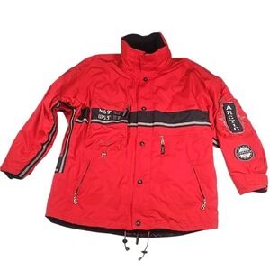 VTG BOGNER Men's Red Hooded Artic Circle Insulated Ski Jacket‎ Sz 44 L Hong Kong